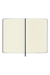 Klasik Koleksiyon Çizgili 11,5x18cm Medium Sert Kapak Not Defteri Safir Mavisi - 5