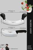 Lazbisa İncisive Serisi Mutfak Bıçak Börek Bıçağı Pizza Pide Bıçağı Kıyma Bıçağı 2 Li Set ( Mft-758) thumbnail 2