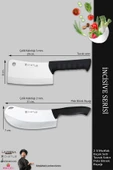 Lazbisa İncisive Serisi Mutfak Bıçak Seti Et Tavuk Satırı Börek Pizza Pide Salata Bıçağı 2 Li Set (MFT-452) - 2
