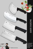 Lazbisa İncisive Serisi Mutfak Bıçak Seti Et Tavuk Kemik Satırı Pide Börek Pizza Bıçağı 4 Lü Set ( Mft-748 ) thumbnail 1