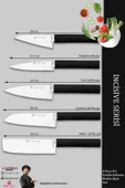Lazbisa İncisive Serisi Mutfak Bıçak Seti Et Ekmek Sebze Şef Bıçağı 9 Lu Set Günlük Kullanım ( Mft-748 ) thumbnail 3