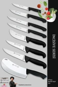 Lazbisa İncisive Serisi Mutfak Bıçak Seti Et Ekmek Sebze Börek Pide Şef Bıçağı 8 Li Set ( Mft-271 ) - 1