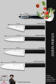 Lazbisa Storm Serisi 6 Parça Mutfak Bıçak Seti Ekmek Sebze Meyve Bıçak (çantalı Incisive Serisi) thumbnail 3