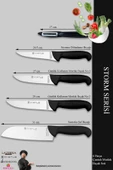 Lazbisa Incisive Serisi 6 Parça Mutfak Bıçak Seti Ekmek Sebze Meyve Bıçak (çantalı Incisive Serisi) thumbnail 3