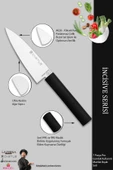 Lazbisa İncisive Serisi Mutfak Bıçak Seti Et Ekmek Sebze Şef Bıçağı 7 Li Set Günlük Kullanım ( Mft-105 ) - 4