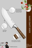 Lazbisa Hand Craft Serisi Mutfak Bıçak Seti Et Ekmek Sebze Salata Şef Bıçağı 2 Li Set ( Mft-095 ) - 3