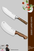 Lazbisa Hand Craft Serisi Mutfak Bıçak Seti Et Ekmek Sebze Salata Şef Bıçağı 2 Li Set ( Mft-095 ) - 1