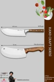 Lazbisa Hand Craft Serisi Mutfak Bıçak Seti Et Ekmek Sebze Salata Şef Bıçağı 2 Li Set ( Mft-095 ) - 2