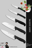Lazbisa İncisive Serisi Mutfak Bıçak Seti Et Ekmek Sebze Şef Bıçağı 5 Li Set Günlük Kullanım ( Mft-090 ) thumbnail 1