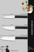Lazbisa Storm Serisi Mutfak Bıçak Seti Et Ekmek Sebze Şef Bıçağı 3 Lü Set ( Mft-856) thumbnail 2