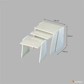 MODİLAYN VİVA Zigon Sehpa Takımı High Gloss -BEYAZ - 3