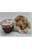 Kumaşlı Hasır Ekmek Sepeti Saplı Oval Royaleks-MTR-2003-51 - 1