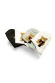 Peluş Ayıcık İşlemeli Kadın Soket Çorap 4 Çift - 1