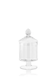 Cylinder Kapaklı Ayaklı Sunum 23 Cm Fanus Şekerlik Royaleks-81950 - 2