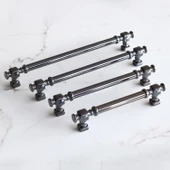 Talas Füme Düz Metal Kulp Kulpu 128 mm Mobilya Çekmece Mutfak Dolabı Dolap Kulpları Kulbu - 3