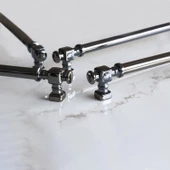 Talas Füme Düz Metal Kulp Kulpu 128 mm Mobilya Çekmece Mutfak Dolabı Dolap Kulpları Kulbu - 4