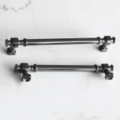 Talas Füme Düz Metal Kulp Kulpu 128 mm Mobilya Çekmece Mutfak Dolabı Dolap Kulpları Kulbu - 6