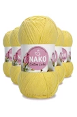 5 Adet Cotton Lüks Yelek Tunik Kazak Bluz Hırka İpi Yünü Açık Sarı 97554 - 1