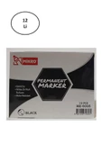 Mikro Mr-6008 Permanet Marker Siyah Kalem 12'li - 1