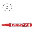 Picatack 650 Permanent Marker 1,5-3mm Yuv.Uç Kırmızı 10'lu - 1