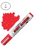 Artline - EKT-2 RED. Artline Shirt Marker Kumaş Tekstil Tişört Boyama Kalemi KIRMIZI 4'lü - 1