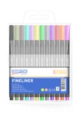 Gıpta Fineliner Kalem 0.4mm Pvc Blister Üçgen 12 Renk - 1
