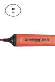 Edding Fosforlu Kalem Nar Çiçeği Kırmızı E-344 10'lu - 1