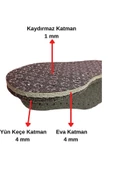 3 Çift Delikli Eva Keçe Panduf Hobi Örgü Patik Tabanı 3 Katlı Konforlu Patik Tabanlığı Kaydırmaz - 4