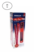 Pensan PE02210TKKI My-Pen Tükenmez Kalem, Kırmızı, 25'li - 1
