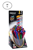 Pensan Glitter Simli Tükenmez Kalem Jel 1.0 Mm Karışık (60 Lı Paket) - 1