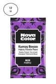 Nova Color Toz Kumaş Boyası Mor 12 Gr Nc-907 12'li - 1