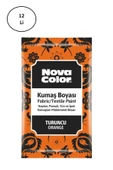 Nova Color Toz Kumaş Boyası Turuncu 12 Gr Nc-906 12'li - 1