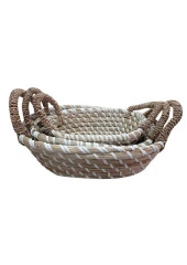 KRD HOME BAMBU OVAL 3 LÜ EKMEK SEPETİ KRD-1482 - 1