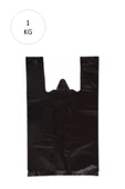 Siyah Atlet Poşet Mini Boy 20x34 cm Takriben 235 Adet 1 Kg - 1