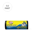 Battal Boy Çöp Torbası 75 x 90 cm 10 Lu Rulo x 5 Paket = 50 Adet (Siyah) - 1