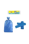 Battal Boy Çöp Torbası 75 x 90 cm 10 Lu Rulo x 1 Paket = 10 Adet (Mavi) - 1