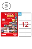 Tanex Tw-2612 Lazer Etiket 105X48 Mm 100 Lü - 1