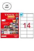 Tanex Tw-2114 Lazer Etiket 105X41 Mm 100 Lü - 1