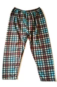 Unisex Polar Pijama Altı Termal Özellikli Kare Desenli Büyük Beden Ev Giyim Cepsiz - 2