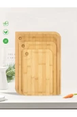 Rossel Premium 3'lü Bambu Kesim Panosu - 1