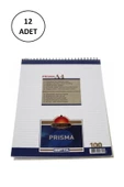 Gıpta Prisma Bloknot A-4 Spiralli Karton Kapak 100 Yaprak Çizgili 12 Adet - 1