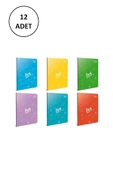 Gıpta Back Tel Dikiş Plastik Kapak Defter A5 40 Yp Kareli 4990 12'li Paket - 1