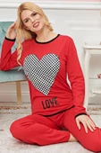Bayan Uzun Kollu Pijama Takımı Model no 7592 - 2