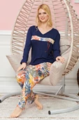 Bayan Uzun Kollu Pijama Takımı Model no 7572 - 2