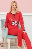 Bayan Uzun Kollu Pijama Takımı Model no 7576 - 2