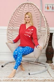 Bayan Uzun Kollu Pijama Takımı Model no 7584 - 1