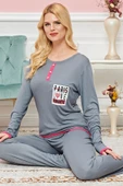 Bayan Uzun Kollu Pijama Takımı Model no 7605 - 2