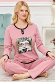 Bayan Uzun Kollu Pijama Takımı Model no 7616 - 2