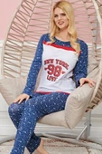 Bayan Uzun Kollu Pijama Takımı Model no 7569 - 2