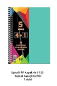 Spiralli PP Kapak 4+1 125  Yaprak Ayraçlı Defter - 2